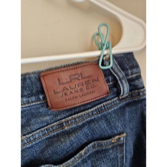 LRL Lauren Jeans Co Blue Jeans Dark Wash Size 10 Ralph Lauren Straight Leg - Picture 4 of 5